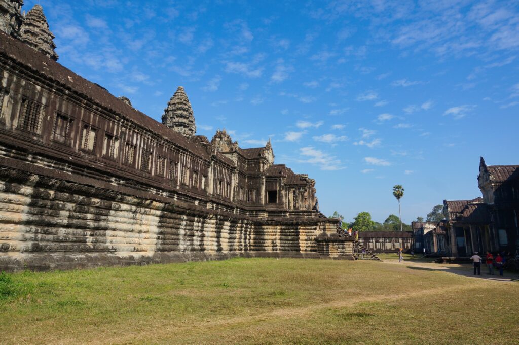 Angkor Wat under a deep blue sky, Siem Reap, Cambodia