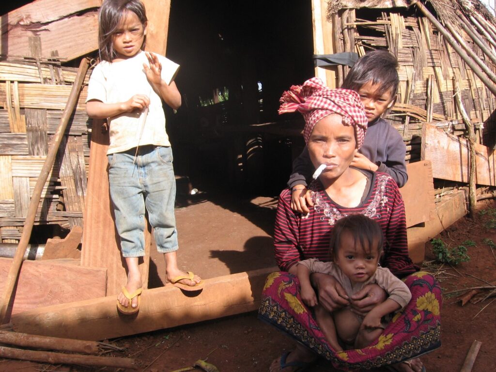 A family in Mondulkiri, Cambodia