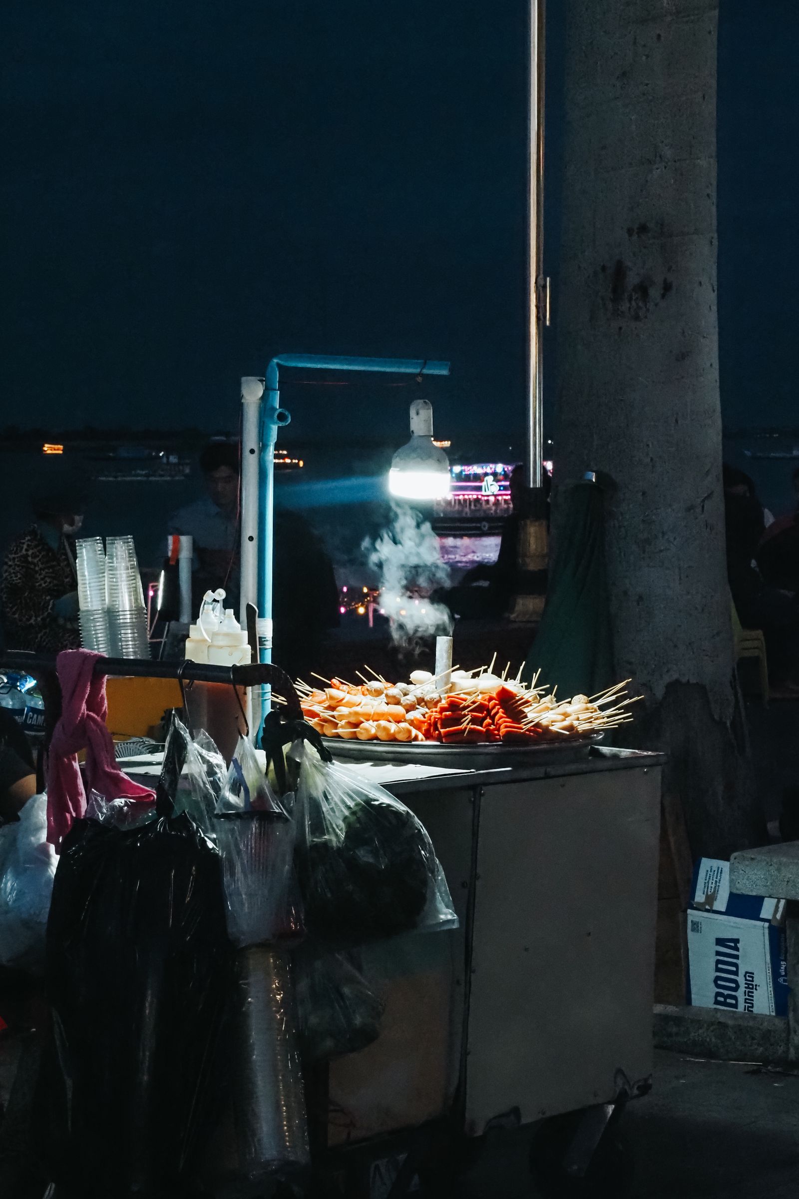 Khmer food being prepared on a Cambodia food tour.